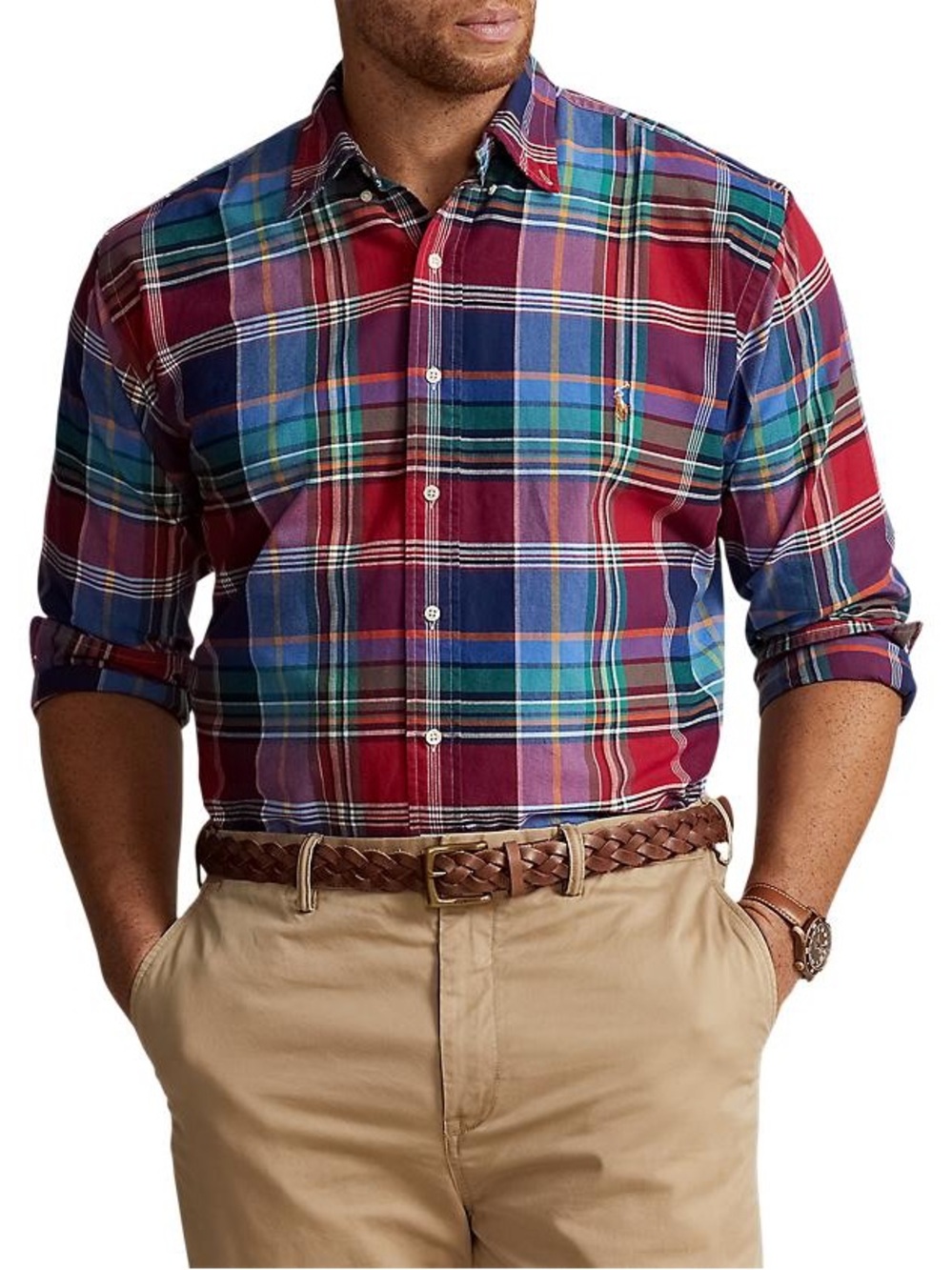 POLO RALPH LAUREN Plaid Oxford Sport Button Down Shirt
